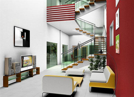 thiết kế nhà lệch tầng