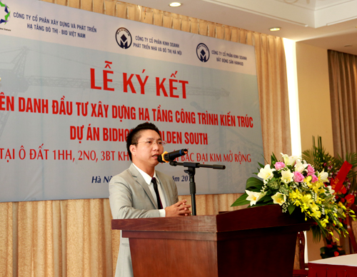 Ông Trần Văn Mạnh Chủ tịch HĐQT kiêm TGĐ BID Việt Nam phát biểu tại buổi lễ